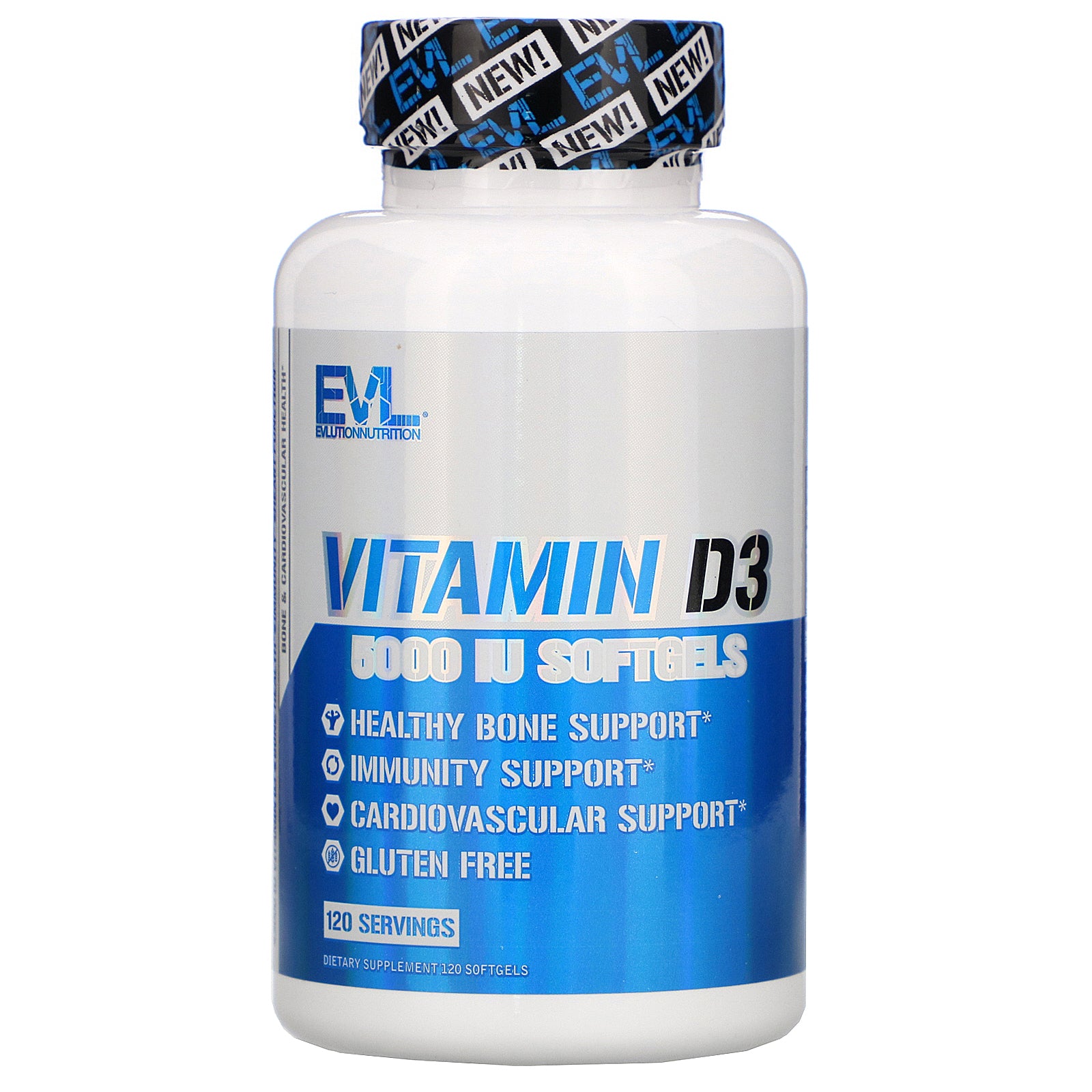Evlution Nutrition, Vitamin D3, 5,000 Iu, Softgels