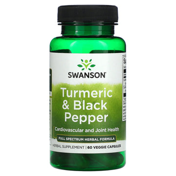 Swanson, Turmeric & Black Pepperm Veggie Capsules