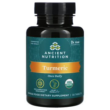 Dr. Axe / Ancient Nutrition, Turmeric, Once Daily Tablets