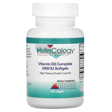 Nutricology, Vitamin D3 Complete, 5,000 IU Softgels