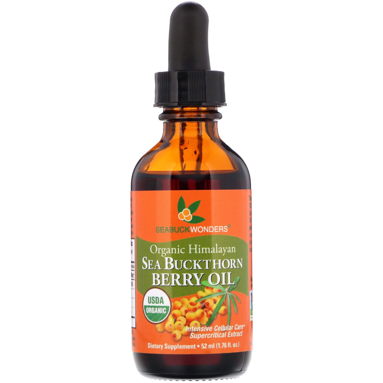 SeaBuckWonders, Organic Himalayan Sea Buckthorn Berry Oil, Intensive Cellular Care