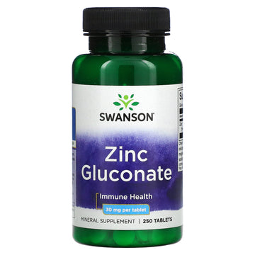 Swanson, Zinc Gluconate, 30 mg, Tablets