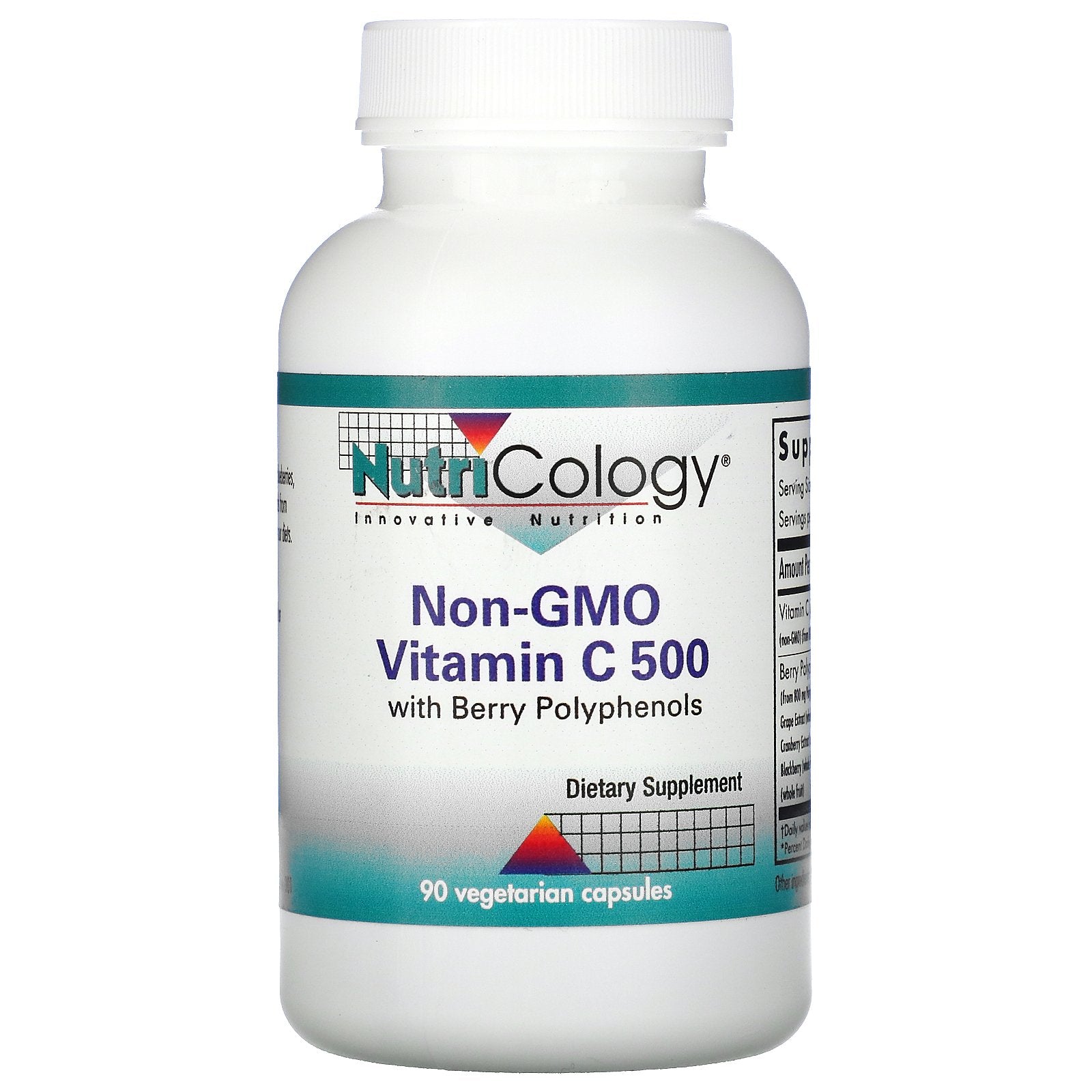 Nutricology, Non-GMO Vitamin C 500 with Berry Polyphenols