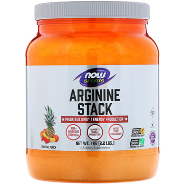 NOW Foods, Sports, Arginine Stack, Tropical Punch