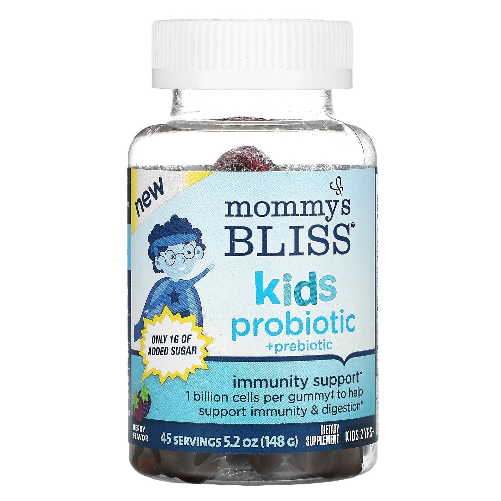 Mommy'S Bliss, Kids Probiotic + Prebiotic, 2+ Yrs, Berry