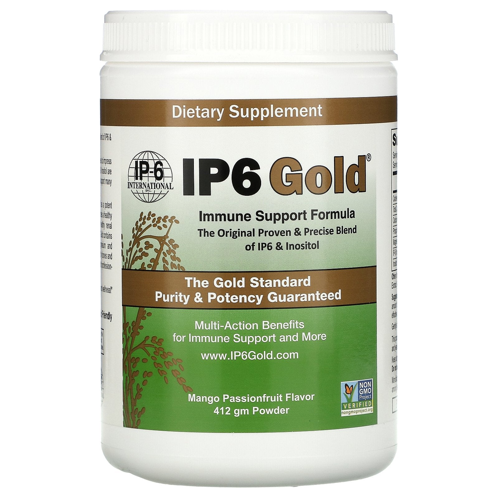 IP-6 International, IP6 Gold, Immune Support Formula Powder, Mango Passionfruit