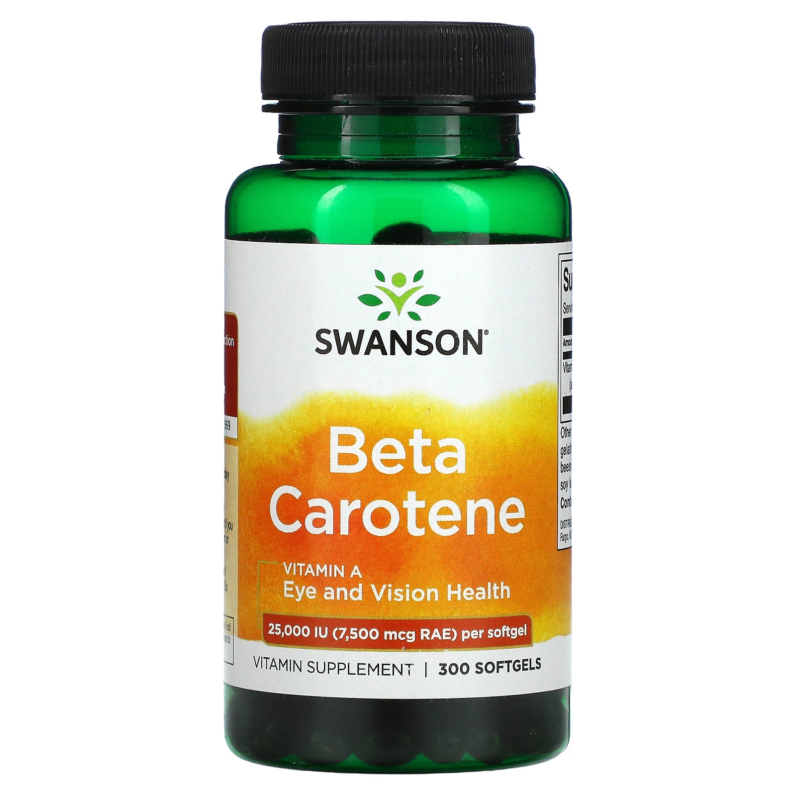 Swanson, Beta Carotene, 25,000 Iu (7,500 Mcg Rae), Softgels
