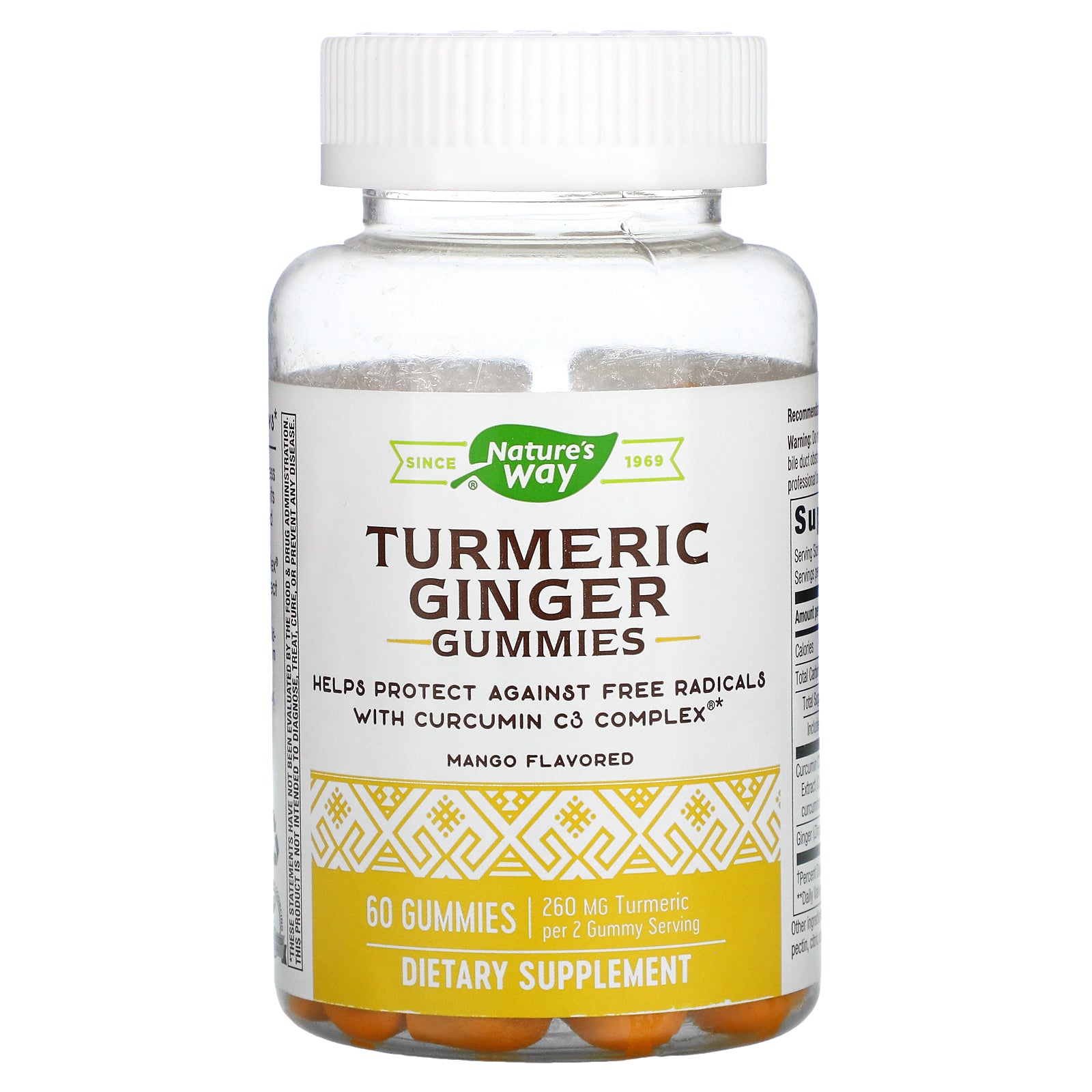 Nature'S Way, Turmeric Ginger Gummies, Mango, 130 Mg,Gummies