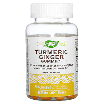 Nature'S Way, Turmeric Ginger Gummies, Mango, 130 Mg,Gummies