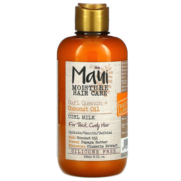 Maui Moisture, Curl Quench + Coconut- Oil, Curl Milk, For Thick, Curly Hair