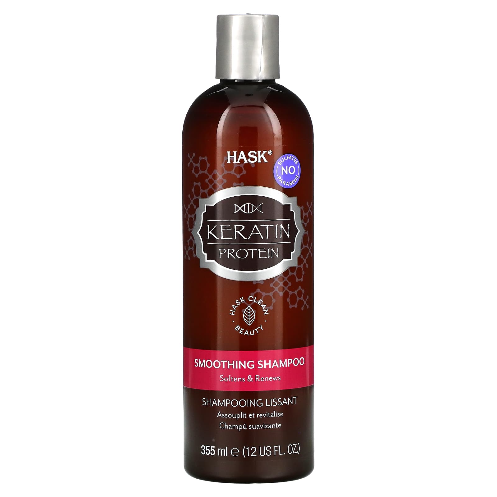 Hask Beauty, Keratin Protein, Smoothing Shampoo (355 ml)