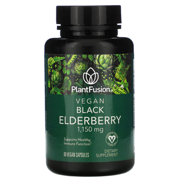 PlantFusion, Vegan Black Elderberry, 575 mg,  Vegan Capsules