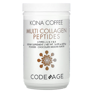CodeAge, Kona Coffee, Multi Collagen Peptides, Chocolate Mocha