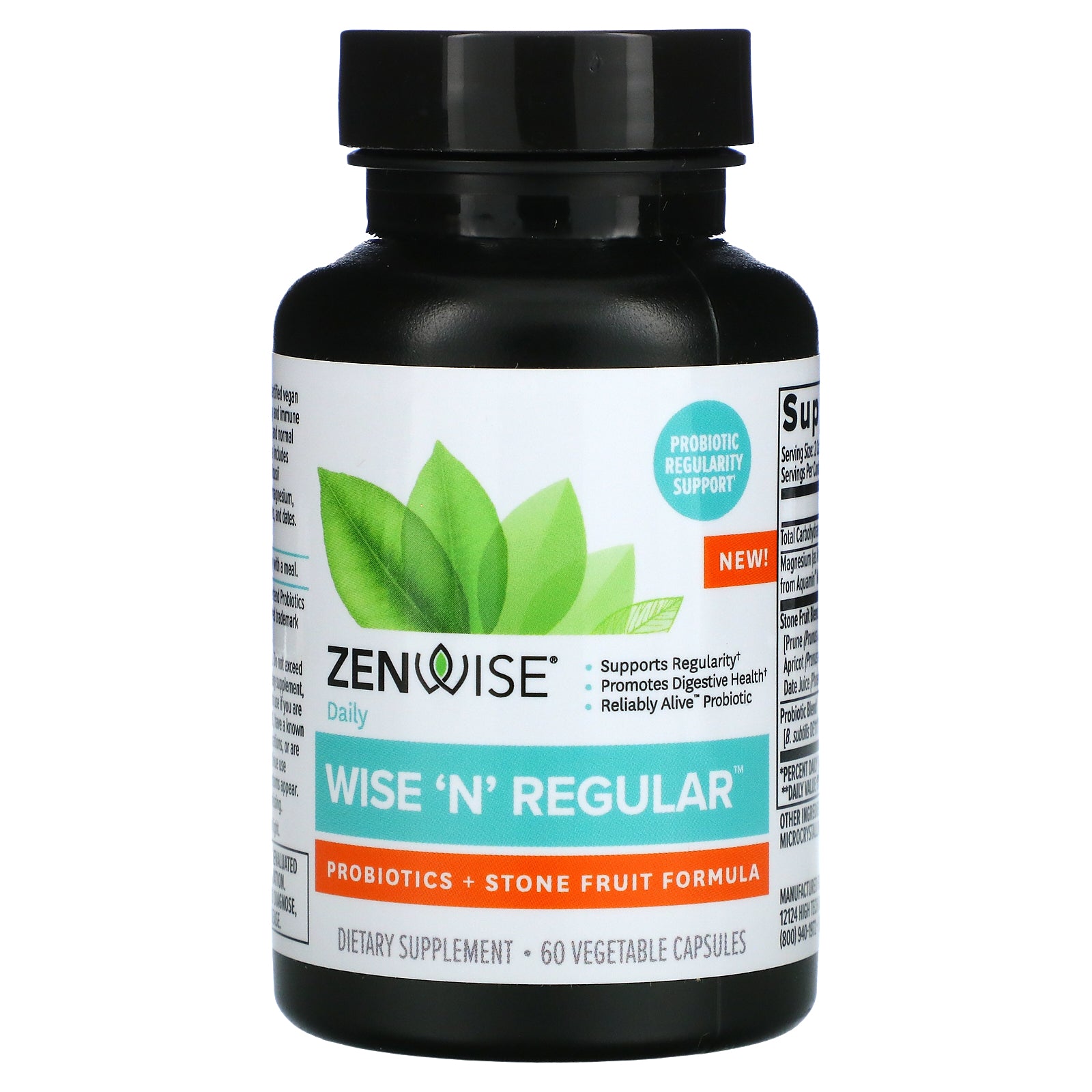 Zenwise Health, Wise 'N' Regular Vegetable Capsules