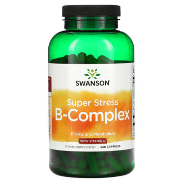 Swanson, Super Stress B-Complex With Vitamin C, Capsules