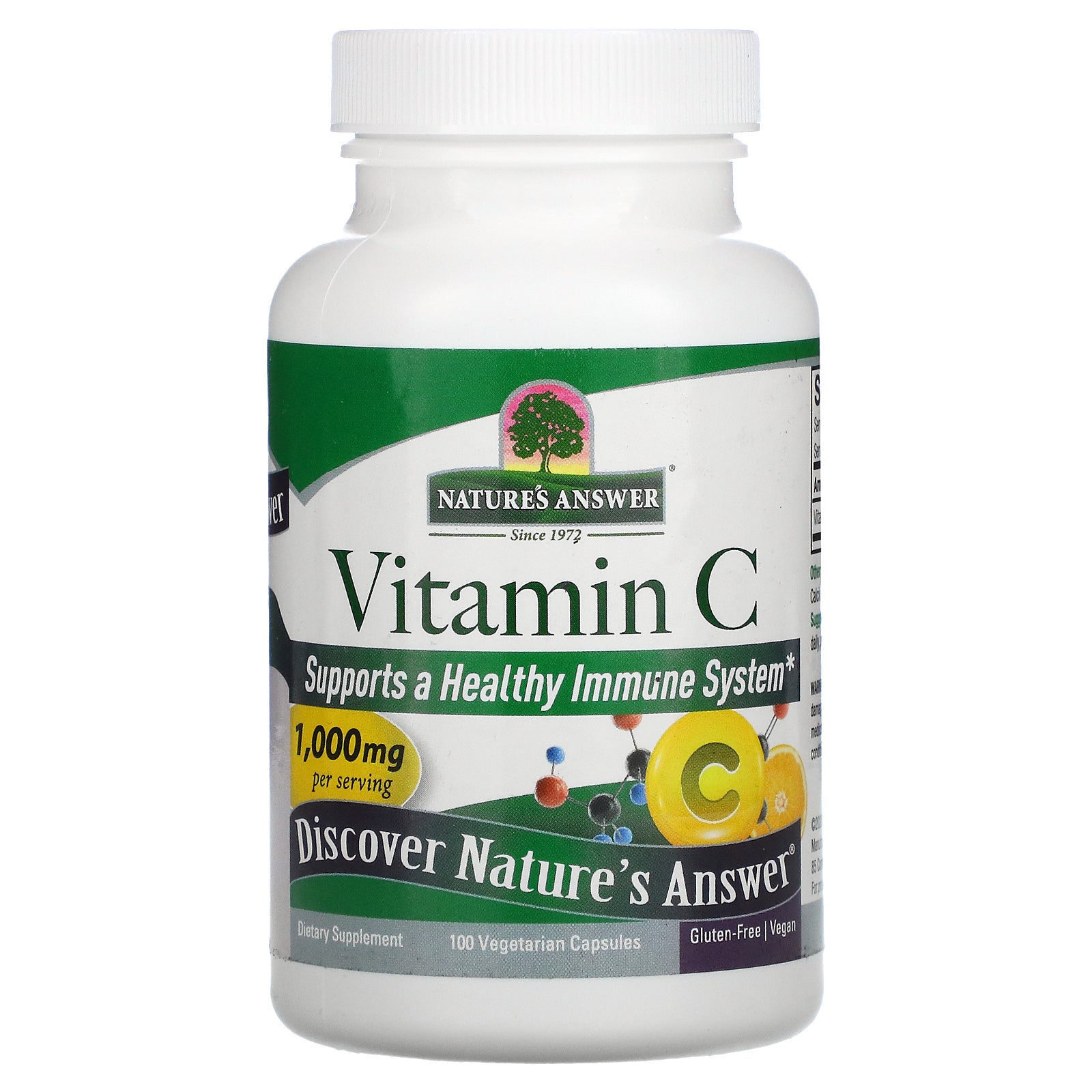 Nature's Answer, Vitamin C, 1,000 mg Vegetarian Capsules