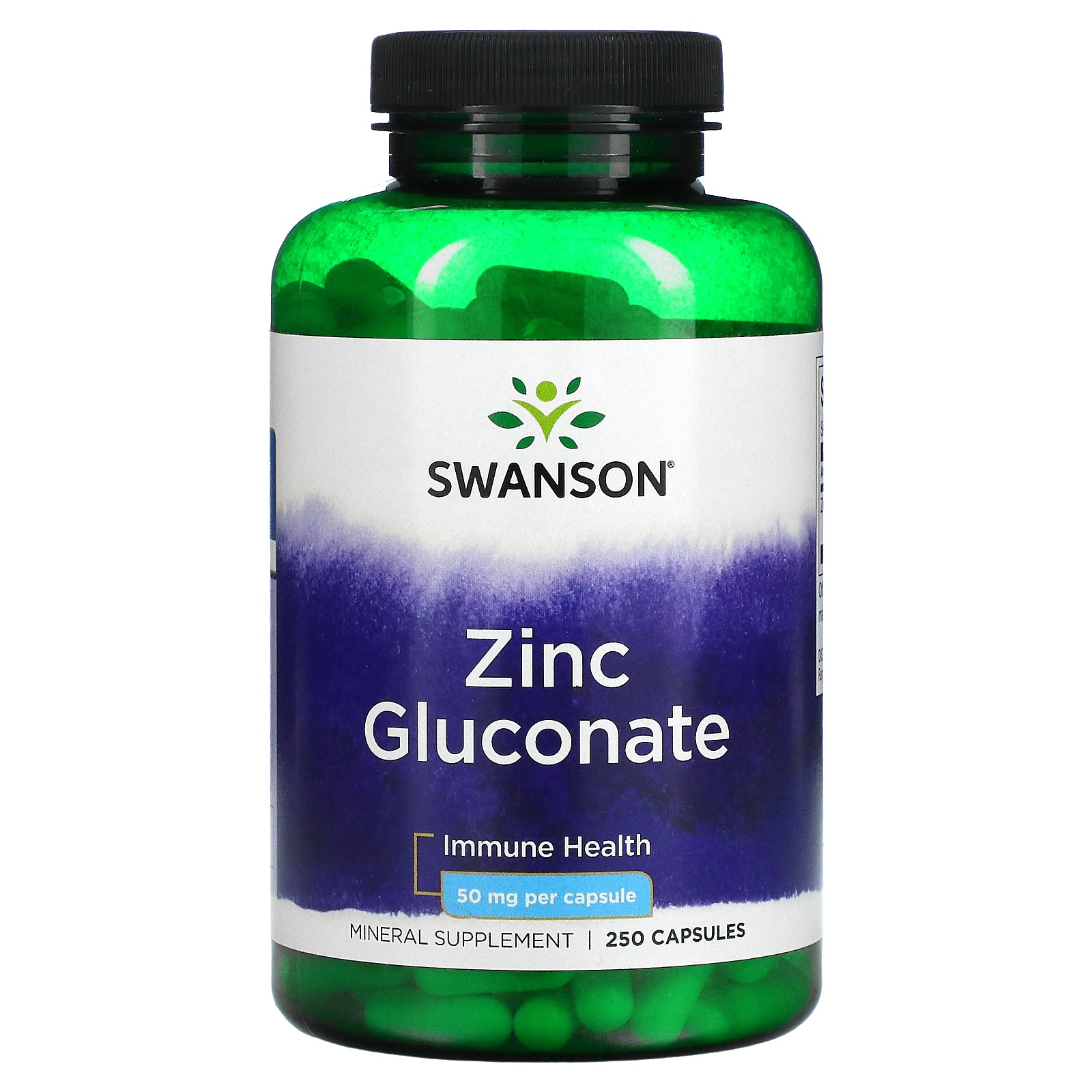 Swanson, Zinc Gluconate, 50 mg, Capsules