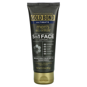 Gold Bond, Ultimate, Men's Essential 5-In-1 Face Lotion, SPF 15 (93 g)