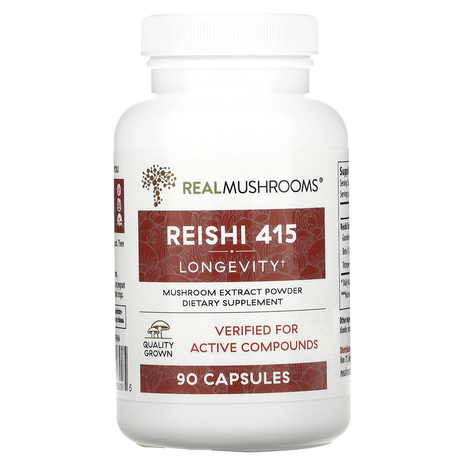 Real Mushrooms, Reishi 415, Longevity Capsules