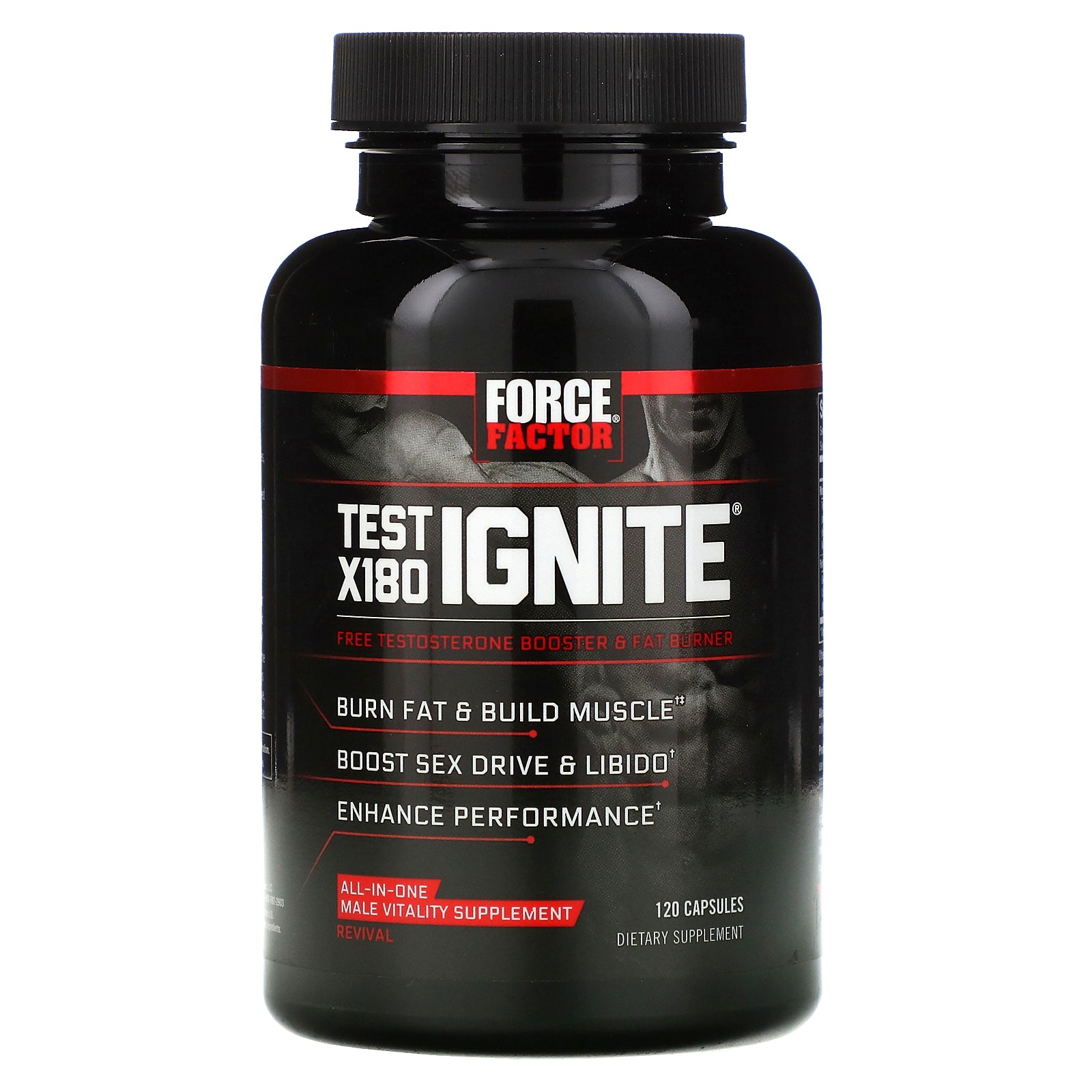 Force Factor, Test X180 Ignite, Free Testosterone Booster & Fat Burner, Capsules