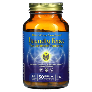 HealthForce Superfoods, Friendly Force, The Ultimate Probiotic, 25 Billion CFU Vegan Caps