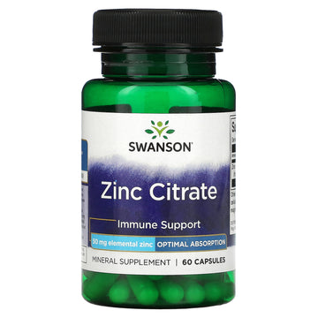 Swanson, Zinc Citrate, 50 mg