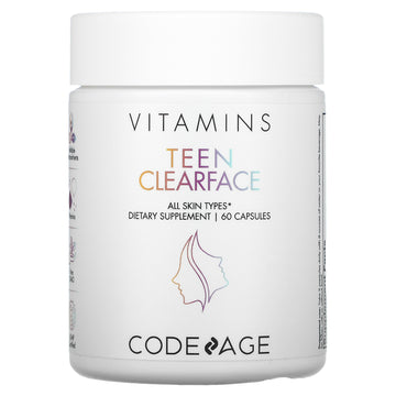 CodeAge, Teen Clearface Vitamins, All Skin Types,  Capsules