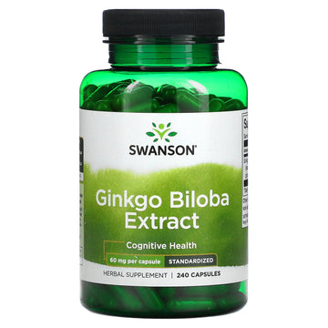 Swanson, Ginkgo Biloba Extract, 60 mg, Capsules