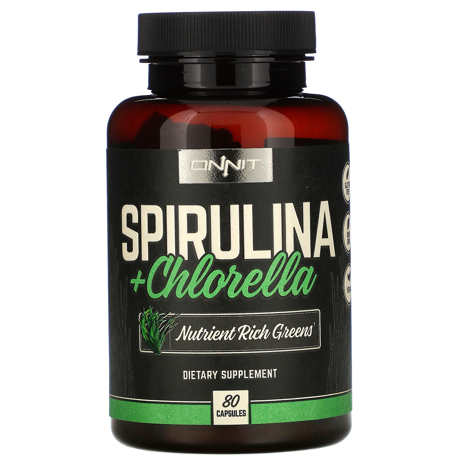 Onnit, Spirulina + Chlorella Capsules