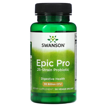 Swanson, Epic Pro 25-Strain Probiotic, Digestive, 30 Billion CFU Veggie DrCaps