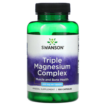 Swanson, Triple Magnesium Complex, 400 mg  Capsules