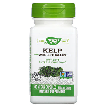 Nature's Way, Kelp, Whole Thallus, 600 mg, Vegan Capsules