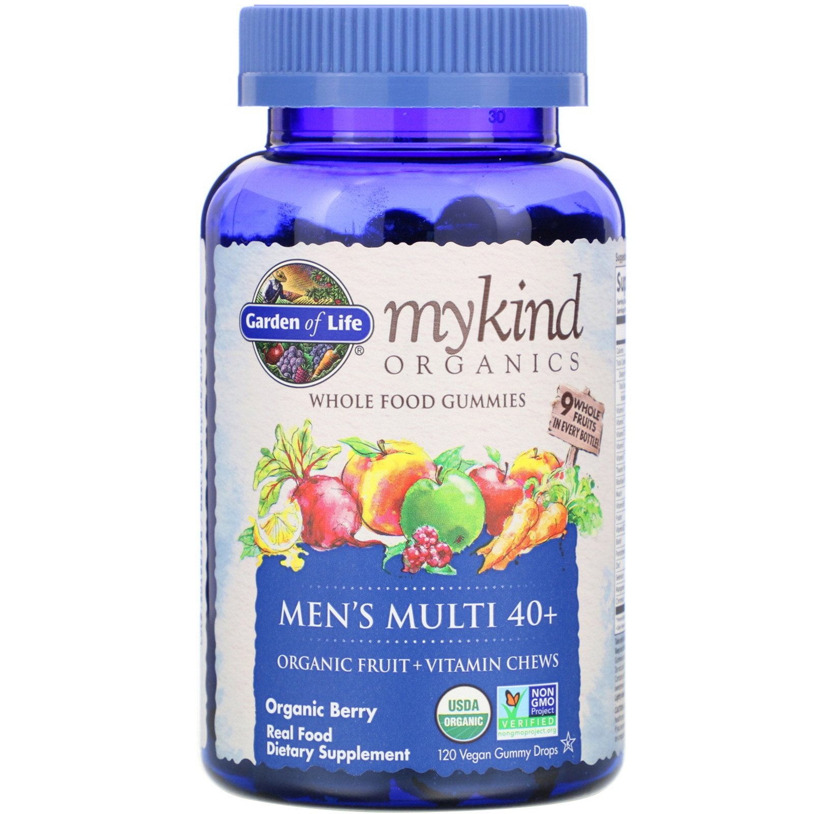 Garden of Life, MyKind Organics, Men's Multi 40+, Organic Berry