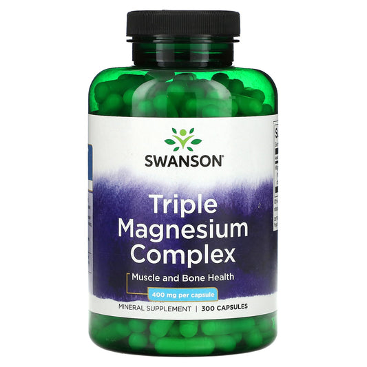 Swanson, Triple Magnesium Complex, 400 mg  Capsules