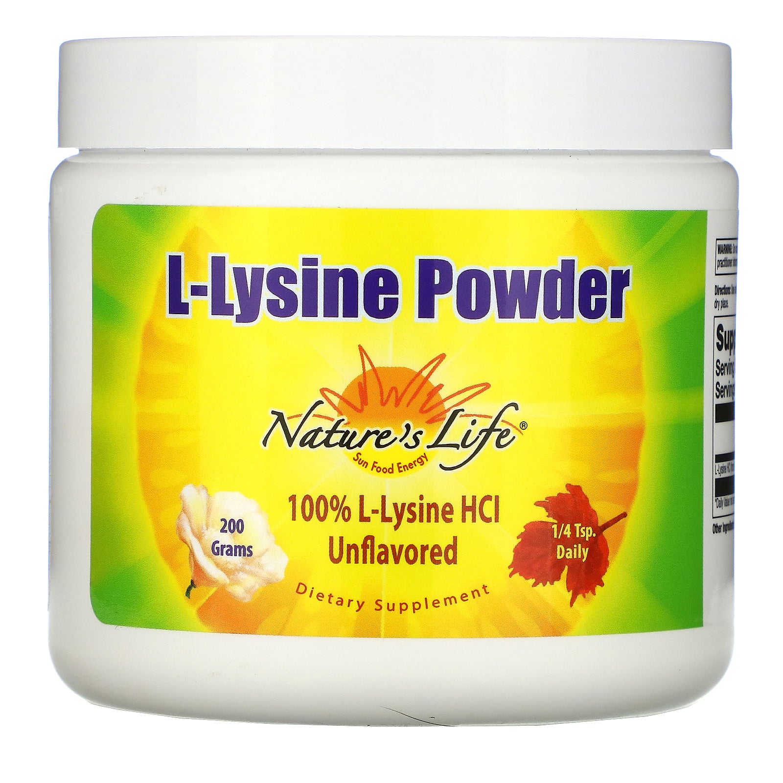 Nature's Life, L-Lysine Powder, Unflavored