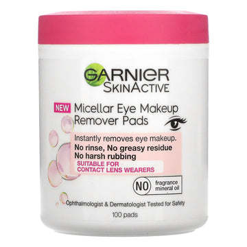 Garnier, SkinActive, Micellar Eye Makeup Remover Pads