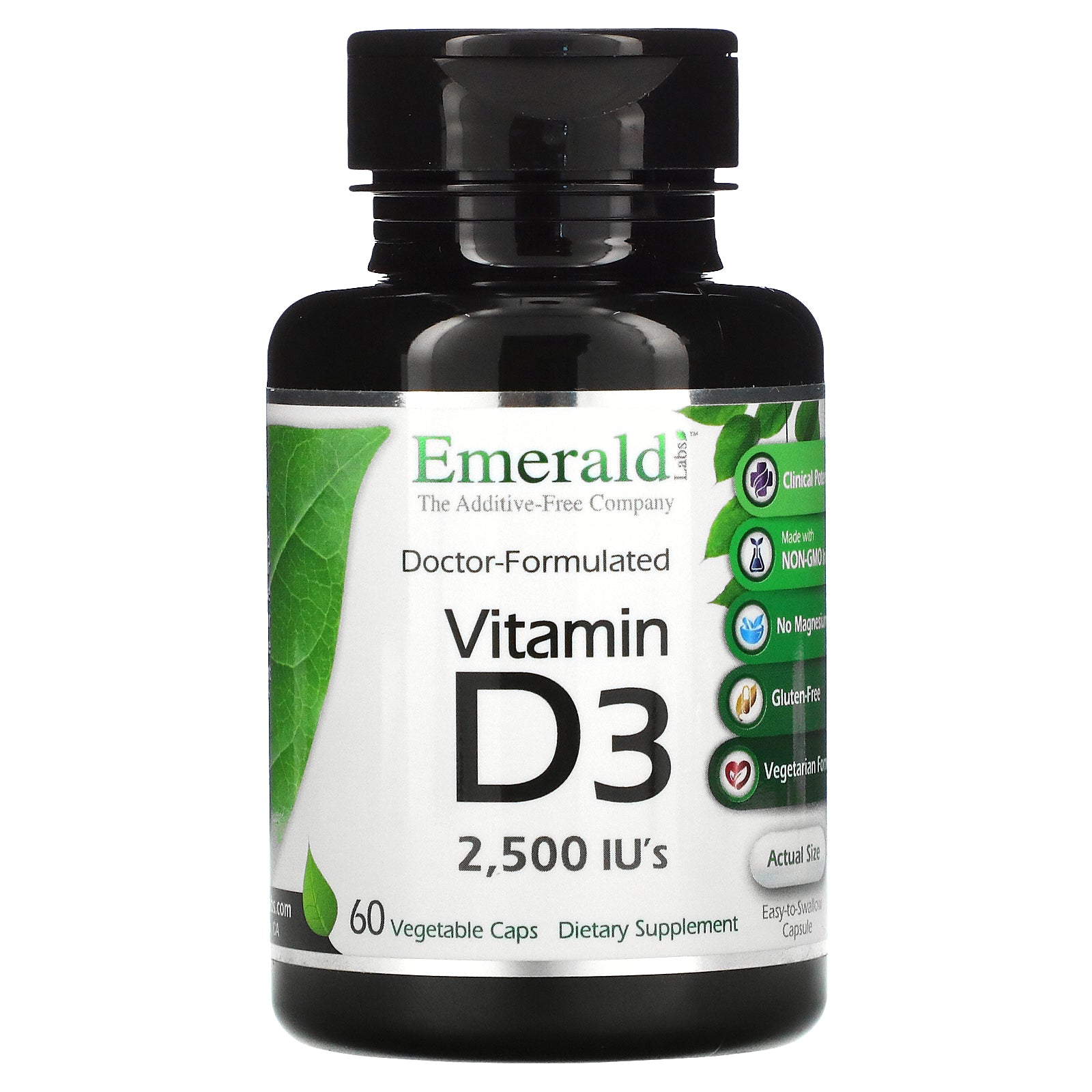 Emerald Laboratories, Vitamin D3, 2,500 Iu'S, Vegetarian Caps