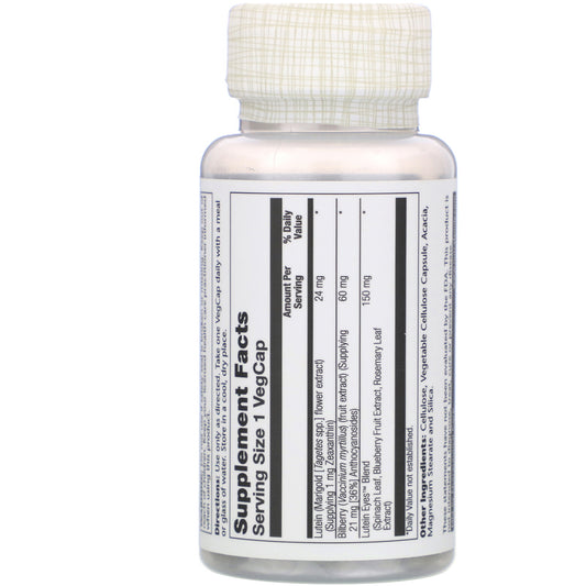 Solaray, Advanced Lutein Eyes 24 , 24 mg, VegCaps