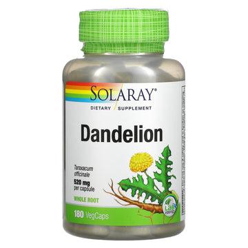 Solaray, Dandelion, 520 mg, VegCaps