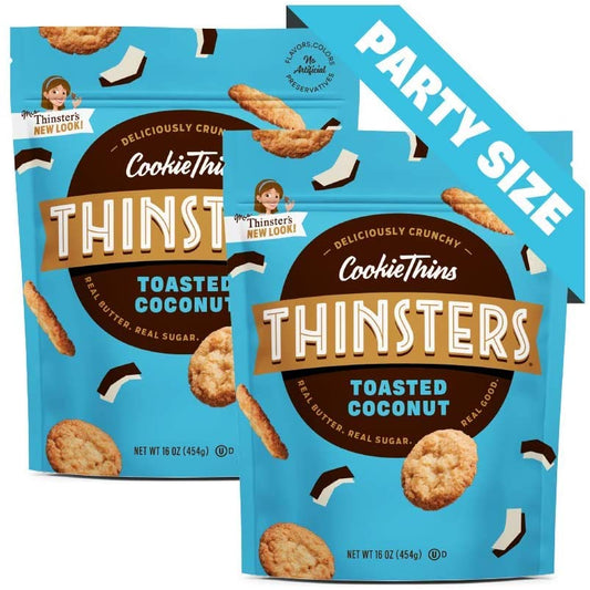 THINSTERS Cookie Thins Cookies, Toasted Coconut,  (Pack Of 2)