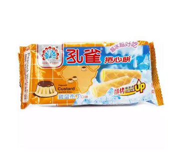 Peacock Custard Wafer Roll