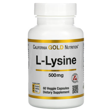 California Gold Nutrition, L-Lysine, 500 mg Veggie Capsules