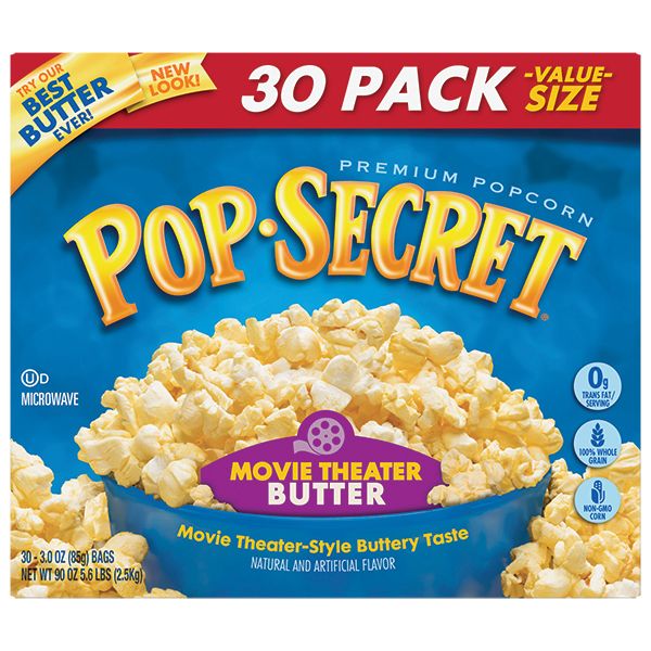 Product of Pop Secret Movie Theater Butter Microwave Popcorn