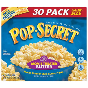 Product of Pop Secret Movie Theater Butter Microwave Popcorn