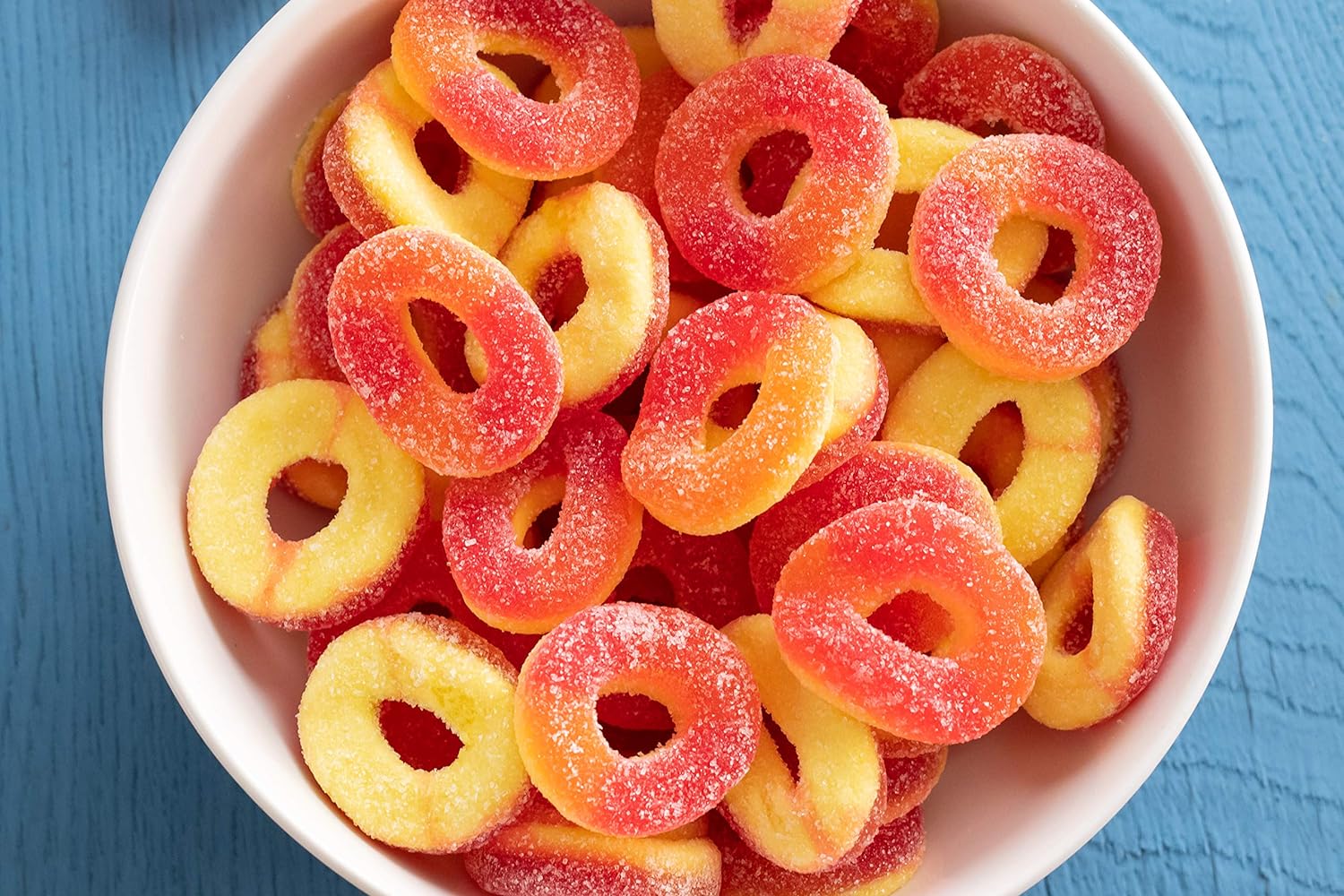 Trolli Peachie O's Sour Gummy Rings Candy, 80 Ounce (Pack of