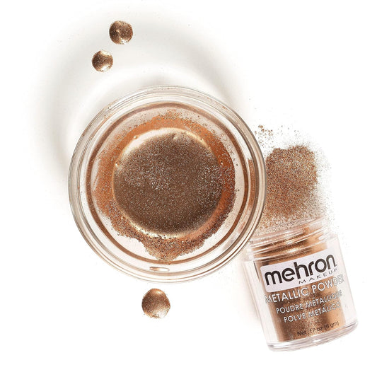 Mehron Makeup Metallic Powder (.17 ) with Mixing Liquid (1 ) (COPPER)