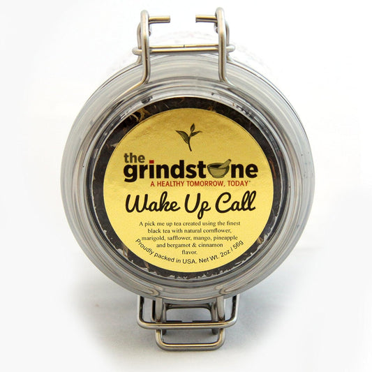 Grindstone Tea Collection, Wake Up Call, 100% Single Origin Tea, GMO Free, Kilner Jars (2 Pack)