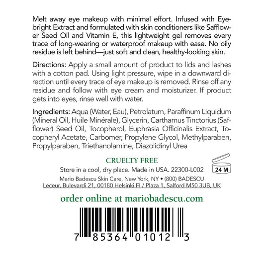Mario Badescu Eye Makeup Remover Gel Ideal for Combination o