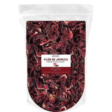 Hibiscus Tea Dried Hibiscus Flower perfect for Hibiscus Tea loose leaf, Mexican Agua Fresca, Flor de Jamaica, Flower Tea, Hibiscus Flowers, Sorrel Leaves, Whole Flowers and Petals by ZAVBE