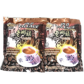 [ 2 Pack] Old Village Pre-Mixed White Coffee 15 Sticks